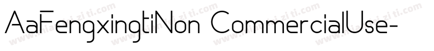AaFengxingtiNon CommercialUse字体转换